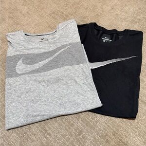 Gently used Nike Dri-fit tshirts…men’s large…black and grey
